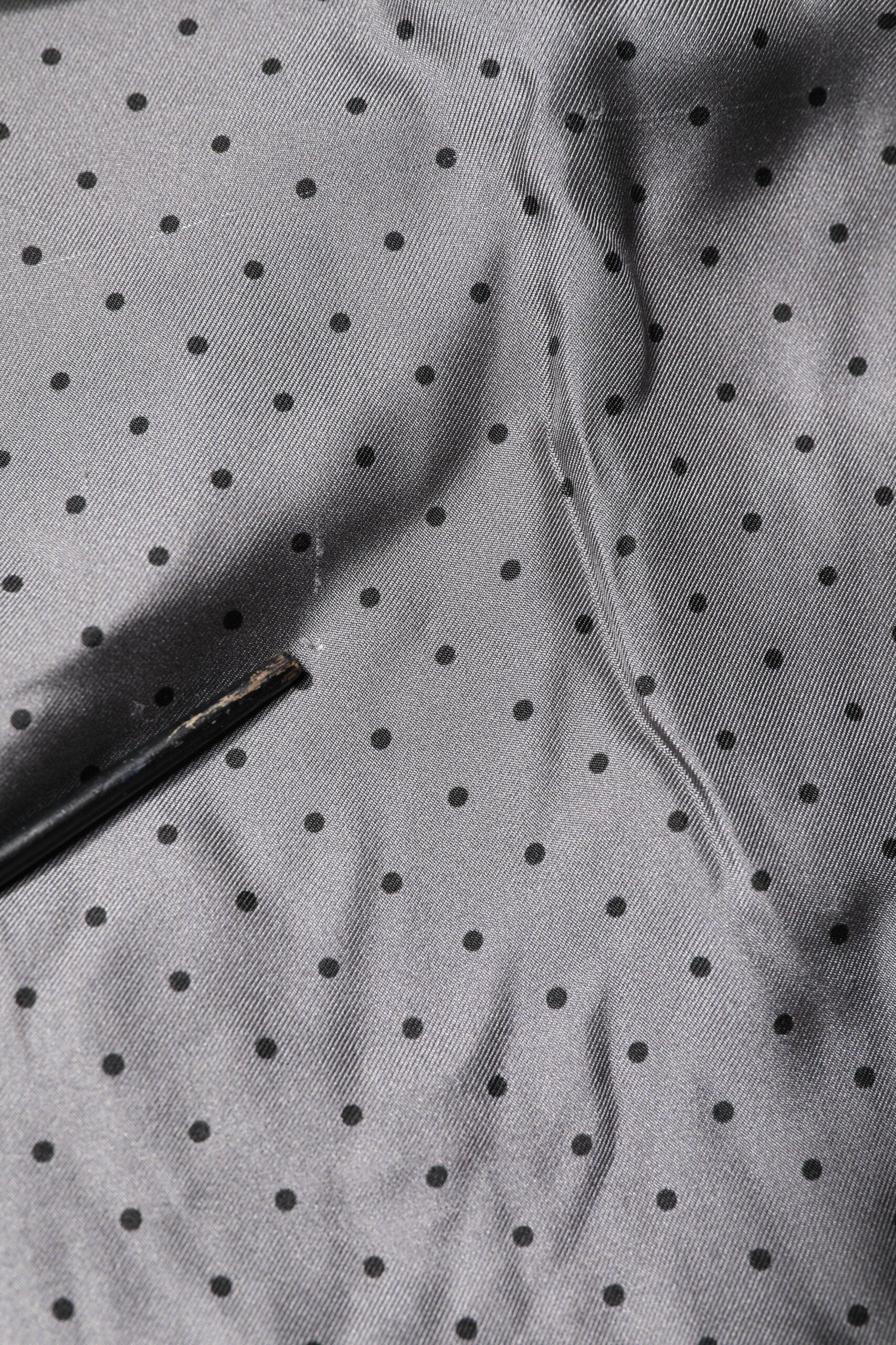 Dolce & Gabbana grey polka dot silk long-sleeved shirt